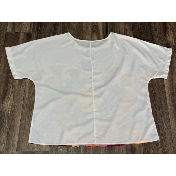 WOMENS PLUS SIZE 4XL BLOUSE TOP COLORFUL DOGS PRINT LIGHTWEIGHT ANIMALS PUPPIES - Picture 6 of 7